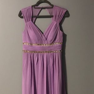 Long lavender dress